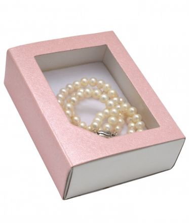 image:Image Krabička na šperky papírová růžová s průhledem