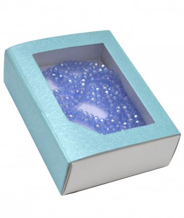 image:Image Krabička na šperky papírová modrá s průhledem