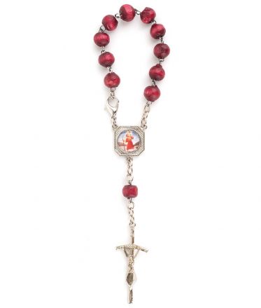 image:Image Desátek sv. Kryštof + Srdce Ježíšovo, vínový se zapínáním