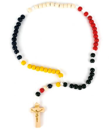 image:Image Růženec misijní, barevný dřevěný