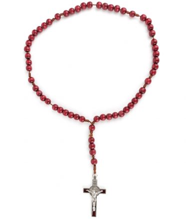 image:Image Růženec dřevěný vínový velký s křížem sv. Benedikta