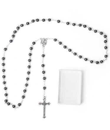 image:Image Růženec hematit, písek Svatá země, v krabičce