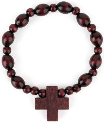 image:Image Náramek desátek dřevěný, tmavé bordó
