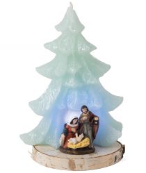 image:Image Svíce stromek se Svatou rodinou 23 cm