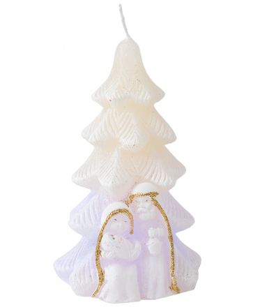 image:Image Svíce stromeček se Svatou rodinou, dioda, 15 cm