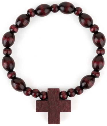 image:Image Náramek desátek dřevěný, tmavé bordó