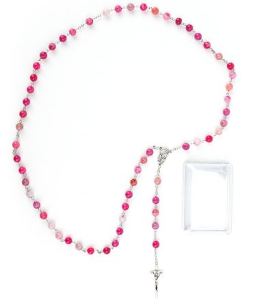 image:Image Růženec achát růžový v krabičce