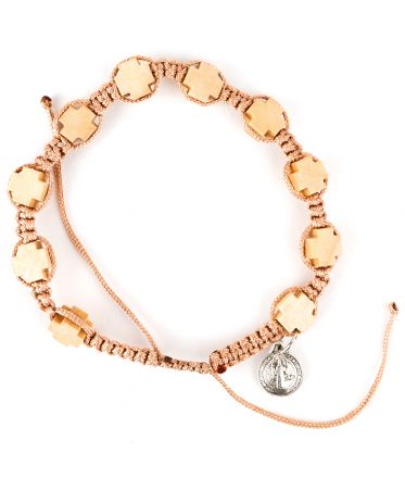 image:Image Náramek desátek dřevěný, drhaný, světlý