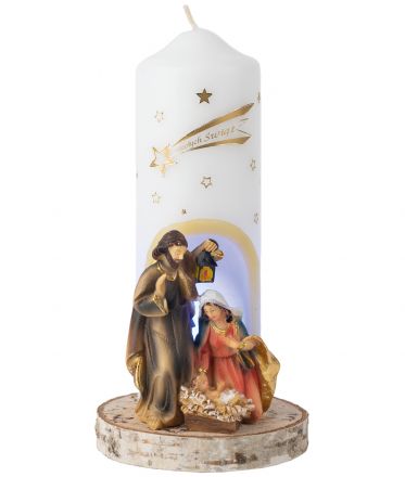 image:Image Svíce Svatá Rodina barevná, dioda, 21 cm