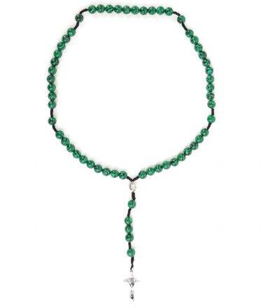 image:Image Růženec malachit, medailka Panna Maria