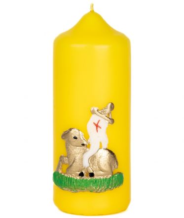 image:Image Svíce velikonoční žlutá - Beránek, 12 cm