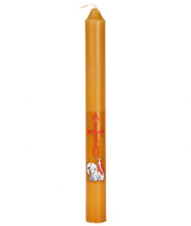 image:Image Svíce velikonoční s potiskem, včelí vosk 22 cm