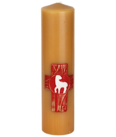 image:Image Svíce velikonoční - včelí vosk 33 cm