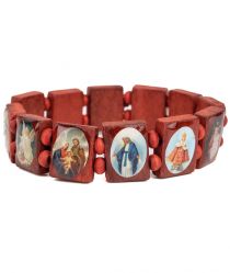 image:Image Náramek se svatými, dřevo, červený
