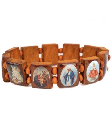 image:Image Náramek se svatými, dřevo, oranžový