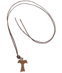 image:Image Křížek TAU malý, tmavé dřevo oliva se šňůrkou