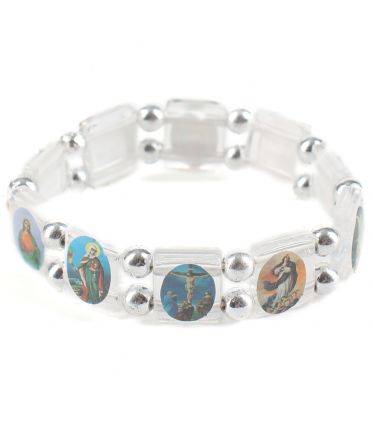 image:Image Náramek se svatými, plast, bílý