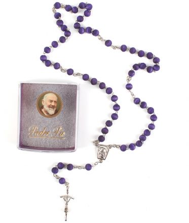 image:Image Růženec Páter Pio v krabičce, ovoněný