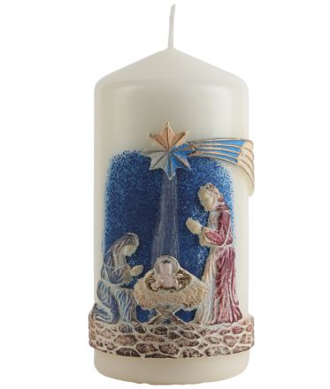 image:Image Svíce vánoční s reliéfem 15 cm
