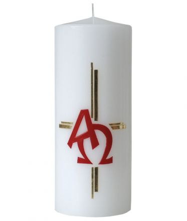 image:Image Velikonoční svíce s motivem alfa, 20 cm