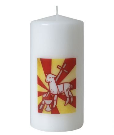 image:Image Velikonoční svíce s motivem Beránka Božího, 12 cm