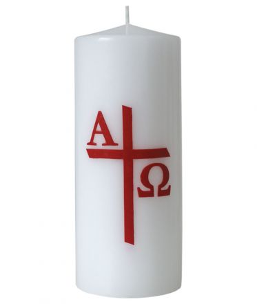 image:Image Velikonoční svíce s motivem alfa, 20 cm