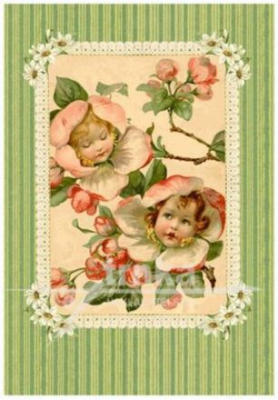 image:Image Poupátka a děti v květech - přání