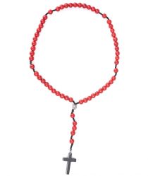 image:Image Růženec korál, medailka růže + křížek hematit