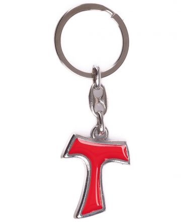 image:Image Přívěšek na klíče kříž Tau kovový