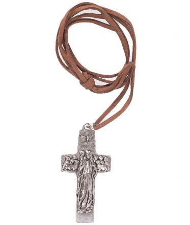 image:Image Kříž kovový Dobrý pastýř s řemínkem