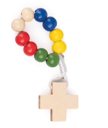 image:Image Růženec desátek na prst, misijní, dřevěný