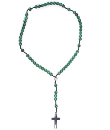 image:Image Růženec malachit, medailka růže + křížek hematit