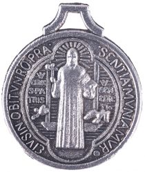 Medailka sv. Benedikta kovová 1,7 cm image:Image Medailka sv. Benedikta kovová 1,7 cm