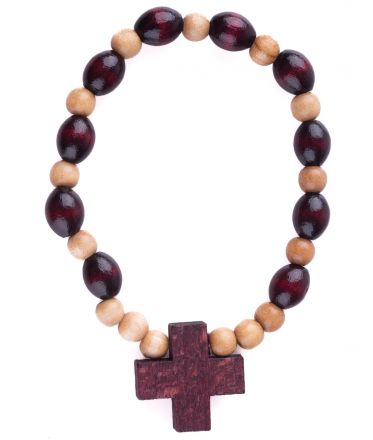 image:Image Náramek desátek dřevěný, bordó