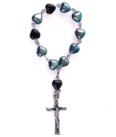 image:Image Růženec desátek, kovově černé srdce