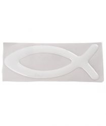 image:Image Samolepka rybička prostorová bílá 11 x 3,5 cm