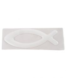 image:Image Samolepka rybička prostorová bílá 8,5 x 3 cm