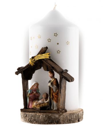 image:Image Svíce vánoční s betlémem, dioda, 19 cm