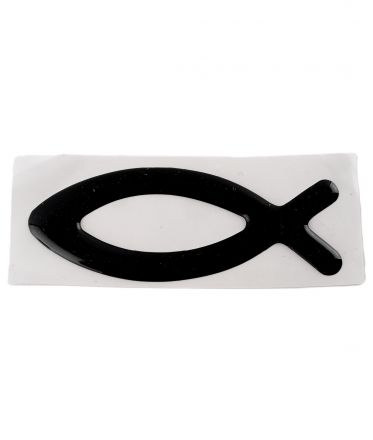 image:Image Samolepka rybička prostorová černá 8,5 x 3 cm