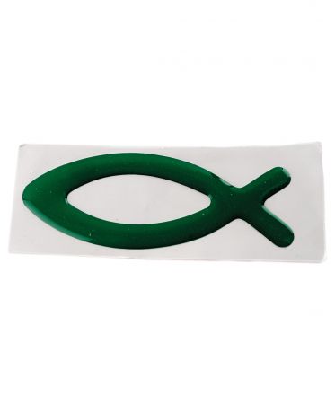 image:Image Samolepka rybička prostorová zelená 8,5 x 3 cm