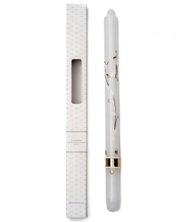 image:Image Křestní svíce s bílým motivem