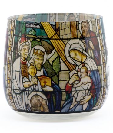 image:Image Svíčka ve skle vonná - Vánoční vitráž