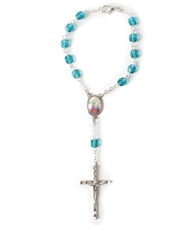 image:Image Růženec desátek s karabinkou - leštěné perly