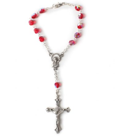 image:Image Růženec desátek s karabinkou - leštěné perly