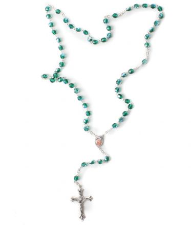 image:Image Růženec - leštěné perly, emerald zelený