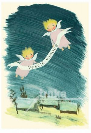 image:Image Andělíčci - veselé Vánoce - přání