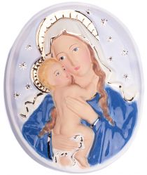 image:Image Madona s dítětem, 19,2 cm keramika, ovál