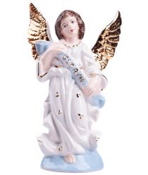 Anděl Gloria, 12 cm keramika, modrý nápis image:Image Anděl Gloria, 12 cm keramika, modrý nápis