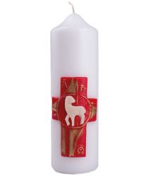 Svíce velikonoční - Beránek na kříži 19 cm image:Image Svíce velikonoční - Beránek na kříži 19 cm