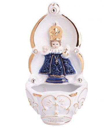 image:Image Kropenka Pražské Jezulátko, 17 cm keramika, modrá